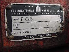 1951 Cub Serial Plate 